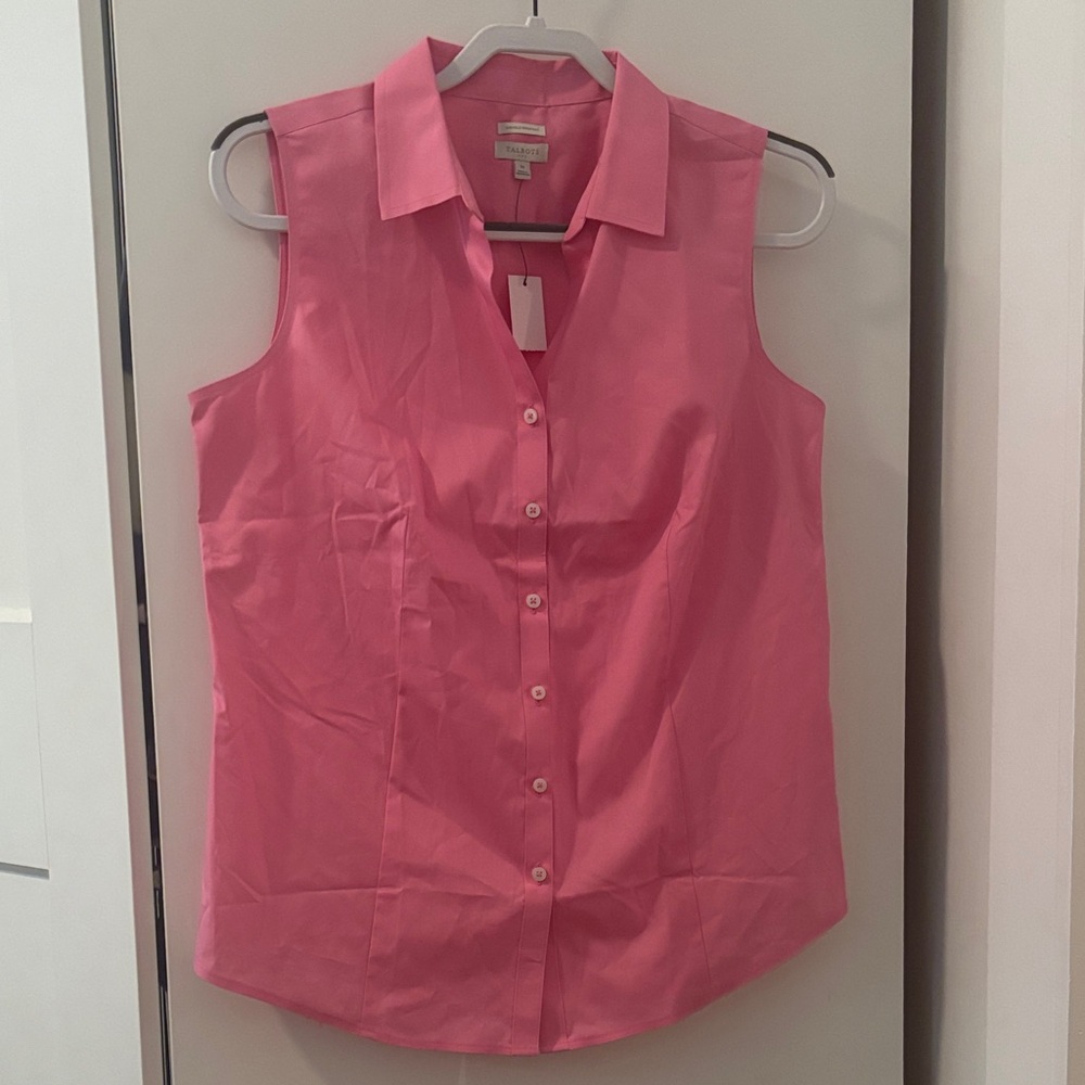 NWT Talbot’s Women’s Sleeveless Button Down Top, Size Medium, Wrinkle Resistant